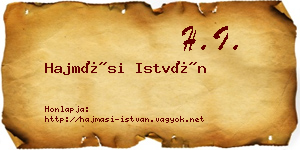 Hajmási István névjegykártya