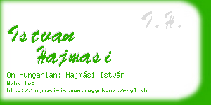 istvan hajmasi business card